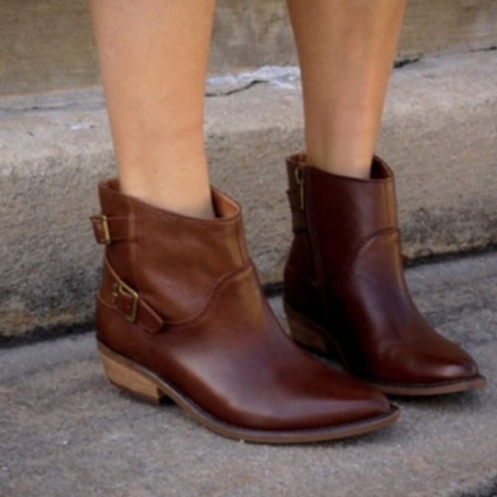 Brown Leather Ankle Boots